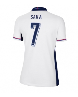 Inghilterra Bukayo Saka #7 Maglia Gara Casa Repliche Europei 2024 Donna